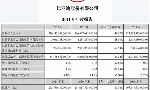 比亚迪汽车公司年报-比亚迪汽车公司年报在哪里看